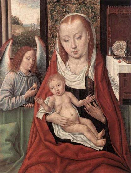 Virgin and Child with an Angel, Master of the Saint Ursula Legend